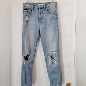 Mother Superior The Tomcat Jeans Size 25 Light Wash Distressed The Confession